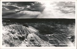 Sunset on the Painted Desert Arizona Postcard Postcard Postcard