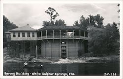 Spring Building, White Sulphur Springs Postcard