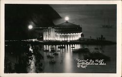 Casino at Night Postcard