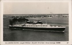 S.S. United States Postcard