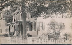 Two story home with white picket fence Fallsington, PA Postcard Postcard Postcard