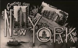 Greetings from New York - Manhattan Postcard