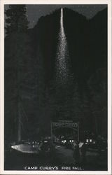 Camp Curry's Fire Fall Postcard