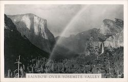 Rainbow over Yosemite Valley Postcard