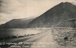 U.S. Highway 95 Nearing Hawthorne, Nevada, from the North Postcard Postcard Postcard