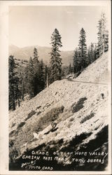 Grade out of Hope Valley Carson Pass Road thru Sierras Postcard