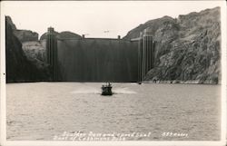 Boulder Dam and Speedboat Boulder City, NV Oakes Postcard Postcard Postcard