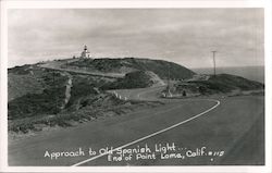 Approach to Old Spanish Light, End of Point Loma Postcard