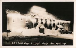 Beacon Hill Lodge Covered in Ice Soda Springs, CA Postcard Postcard Postcard