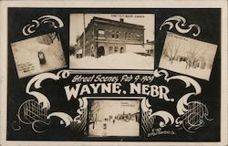 Street Scenes Feb 9 1909 Postcard