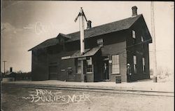 Phillips Railroad Depot Postcard