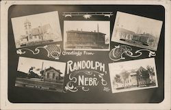 Greetings from Randolph MultiView Postcard