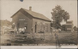 Burlington Depot Dunbar, NE Postcard Postcard Postcard