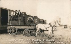 Garretson-The Music Dealer, Unloading Boxcar of Pianos Polk, NE Postcard Postcard Postcard