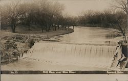 Mill Dam over Blue River Postcard