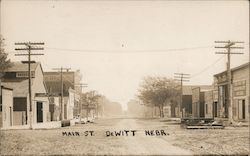 Main Street De Witt, NE Postcard Postcard Postcard