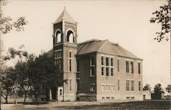 School Building Postcard
