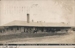 Union Passenger Station Blair, NE Postcard Postcard Postcard