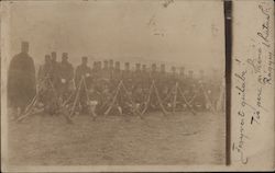 Slovakian Military group with rifles tented Postcard