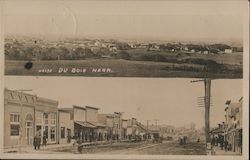 Bird's Eye View and Street Scene MultiView Dubois, NE Postcard Postcard Postcard