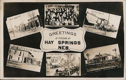 Greetings from Hay Springs Neb MultiView Nebraska Postcard Postcard Postcard