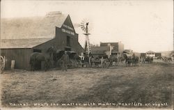 Jones & Downing  Livery, Feed Sale Stable Barn & Street View Postcard