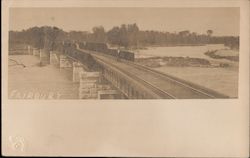 Little Blue River Bridge - Chicago, Rock Island & Pacific Railroad Fairbury, NE Postcard Postcard Postcard