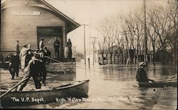 High Water - The U.P Depot Postcard