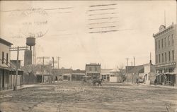 Main Street view dirt road Burwell, NE Postcard Postcard Postcard