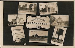 Greetings from Dorchester MultiView Nebraska Postcard Postcard Postcard