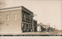 West Side of Main Street Strang, NE Postcard Postcard Postcard