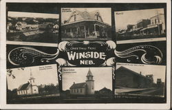 Greetings from Winside MultiView Postcard