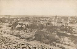 Bird's Eye View of Ong in Winter Nebraska Postcard Postcard Postcard