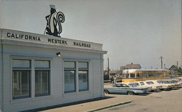 The Skunk Fort Bragg, CA Postcard