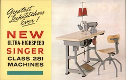 Singer Class 281 Sewing Machine Postcard