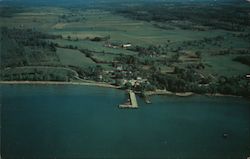 Aerial View of St. Albans Bay Beach Vermont Postcard Postcard Postcard