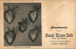 Compliments of the Steak House Cafe Postcard