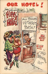 Our Hotel - Hippy Hotel Postcard