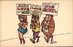 Make Love not war and do it at our hotel Postcard