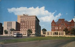 Old and New Court Houses Postcard