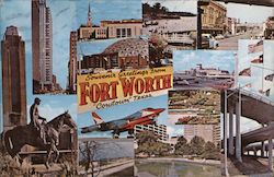 Souvenir Greetings from Cowtown Postcard