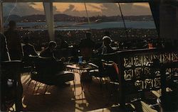 View from the Terrace Lounge of the world famous Claremont Hotel Postcard