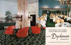 Chateau de Paris-Famous French Restaurant-Hotel Dyckman-Minneapolis' Finest Location Postcard