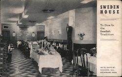 Sweden House - To Dine in the Swedish Tradition - 157 E Ohio St. Postcard