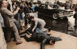 President Reagan injured from a gunshot Postcard