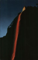 Fire Fall, Glacier Point Yosemite National Park, CA Postcard Postcard Postcard
