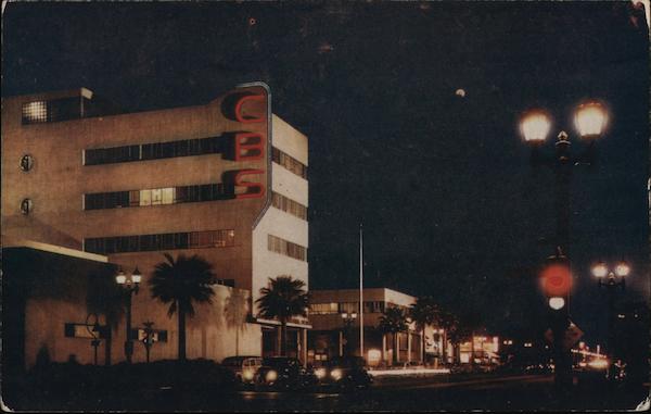 C.B.S. Studios at Night in Los Angeles California