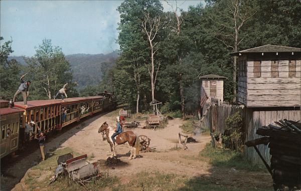 Renegade Indians Attacking Fort Boone Blowing Rock North Carolina