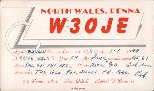 W3OJE North Wales Pennsylvania