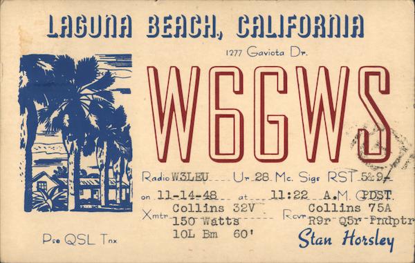 W6GWS Laguna Beach California